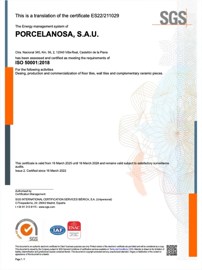 certf. ISO 50001